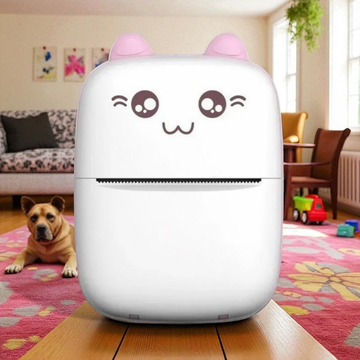 Mini Impresora Portátil de Gatito – Térmica, Inalámbrica y Portátil